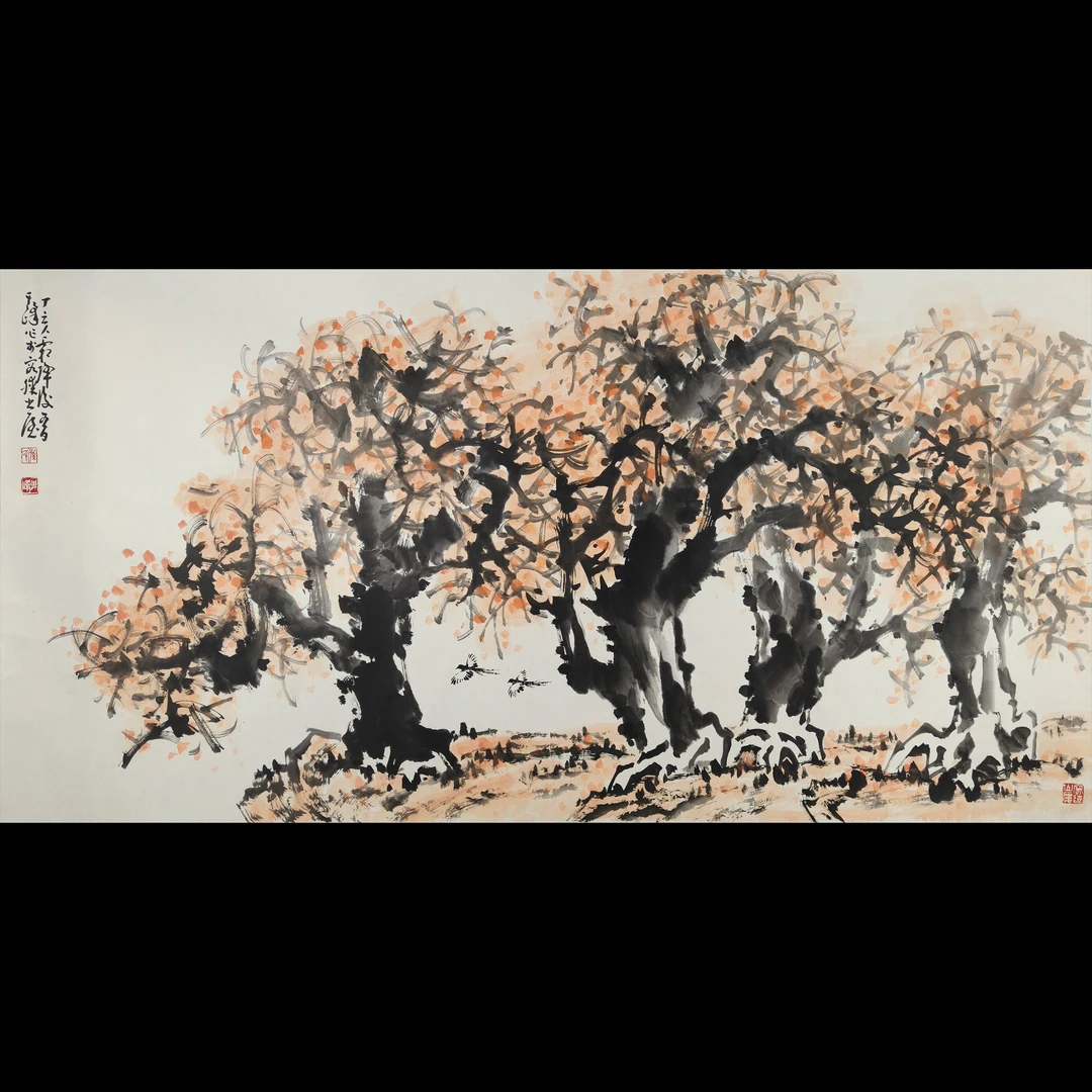 Lot.0842    孙其峰《花鸟》托底 135*69cm 约8.4平尺