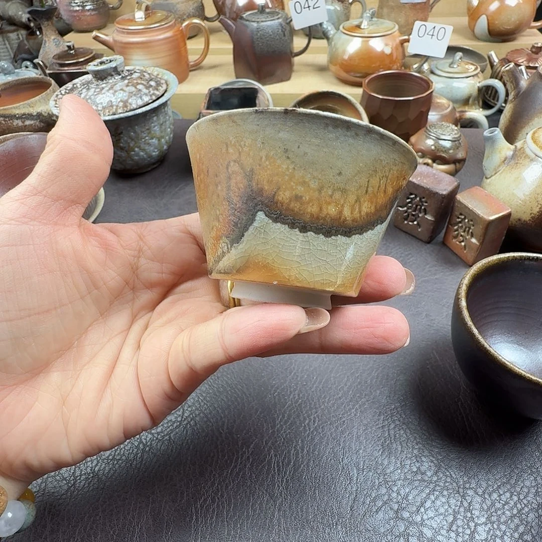 手工手作柴烧主人杯