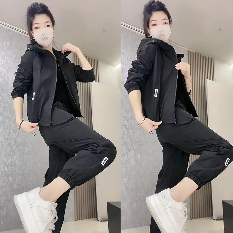 哥弟阿玛施正品2025春季新款时尚套装女宽松大码气质网红显瘦休闲