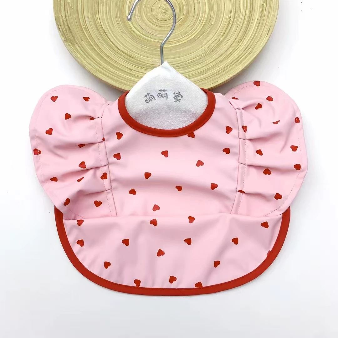 萌萌家直播间宝宝口水巾围兜可爱天使造型防脏饭兜婴儿口水巾围兜