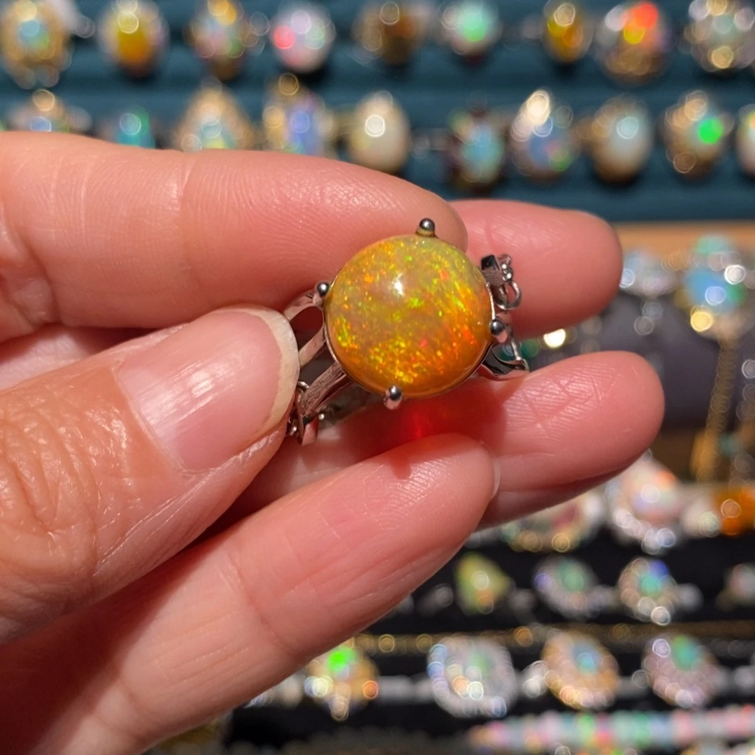 欧泊银S925镶嵌戒指