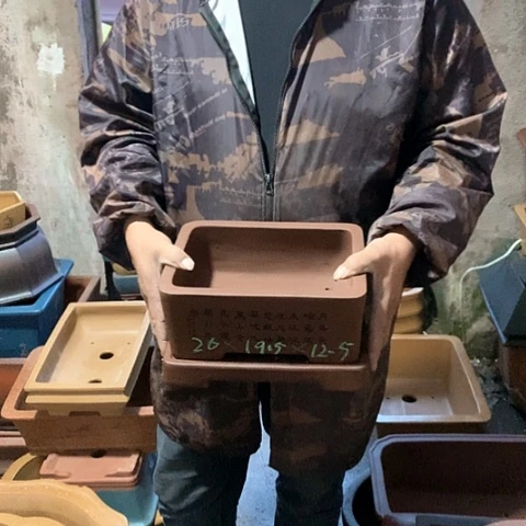 紫砂花盆手工制作