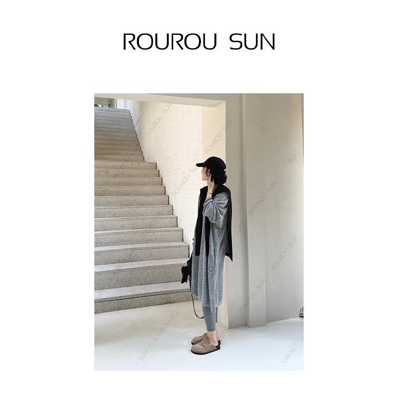 27186轻薄时尚纹理感百搭休闲打底长袖套头T恤女