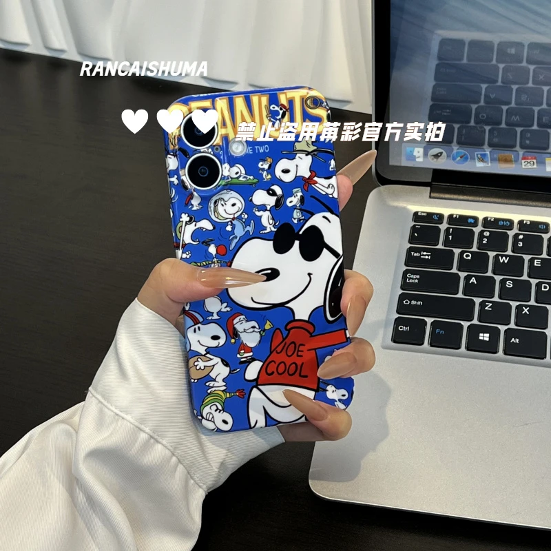 墨镜史努比适用苹果小米151413华为p806050pro专用防摔全包手机壳