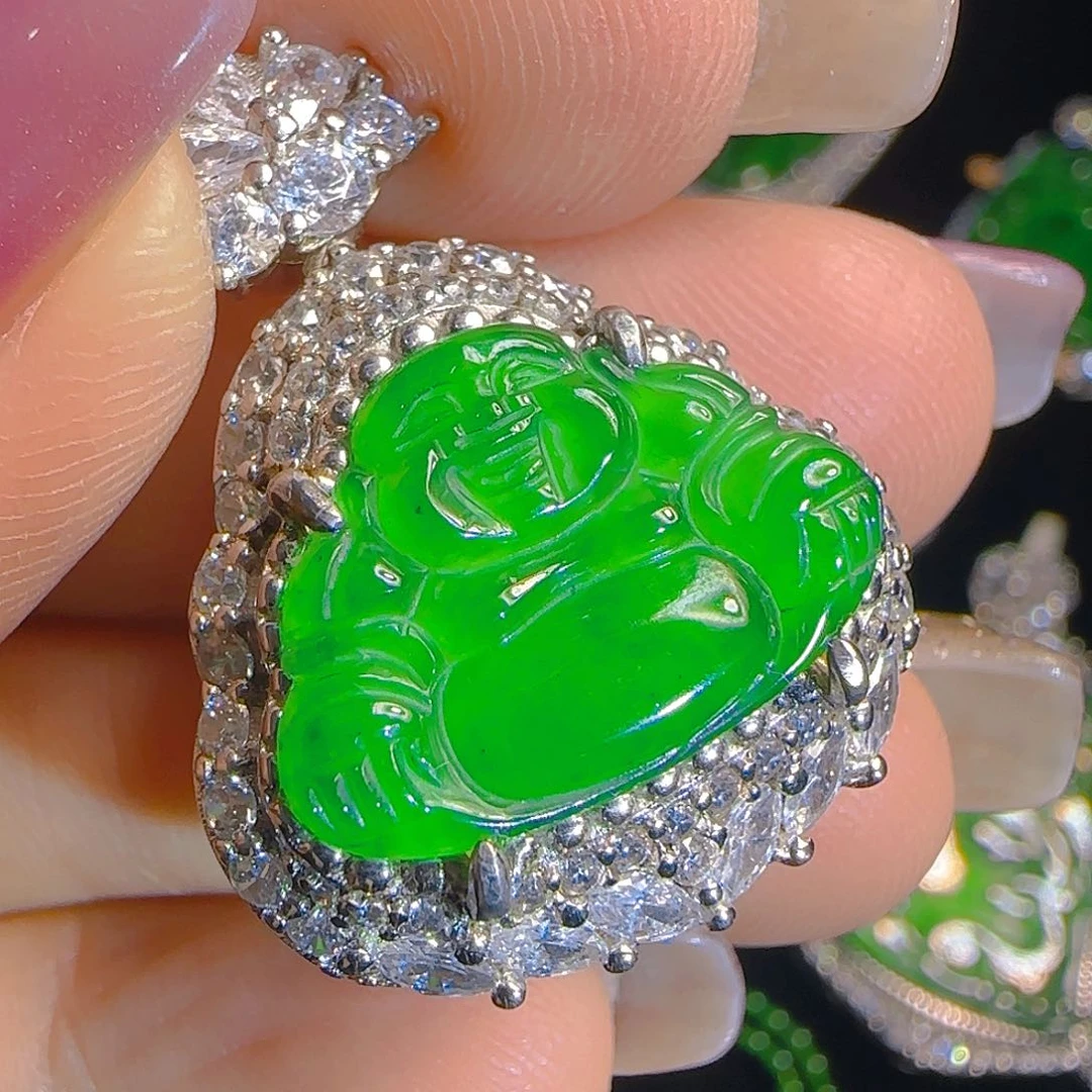 翡翠吊坠(赠链)银S925镶嵌