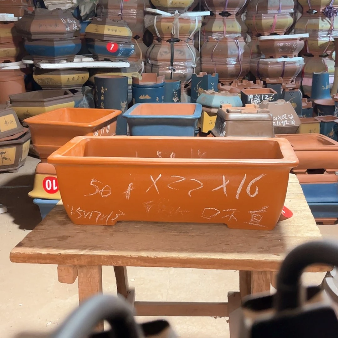 紫砂花盆长方盆一个