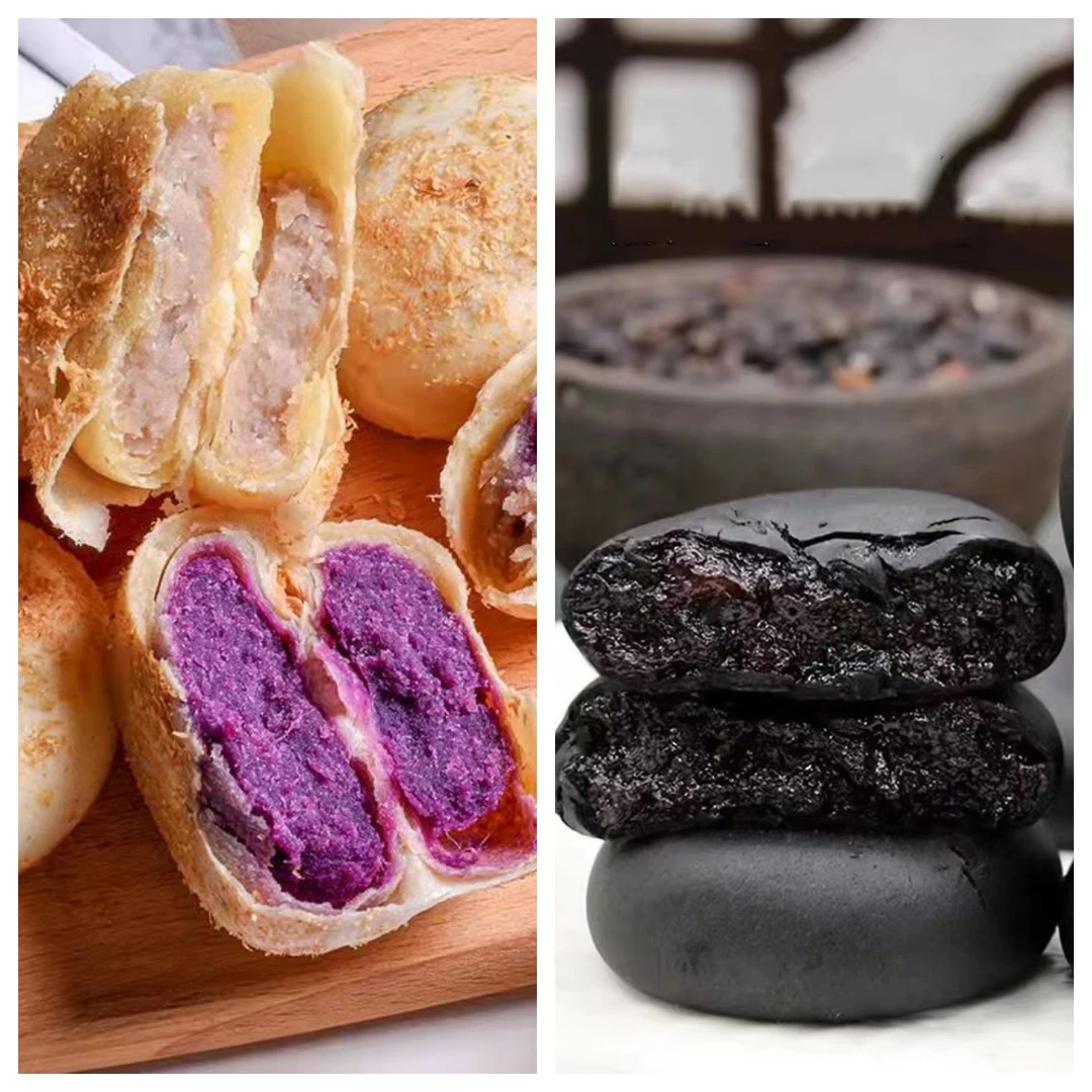 五黑桑葚紫米饼软心软糯香甜粗粮饱腹代餐传统糕点