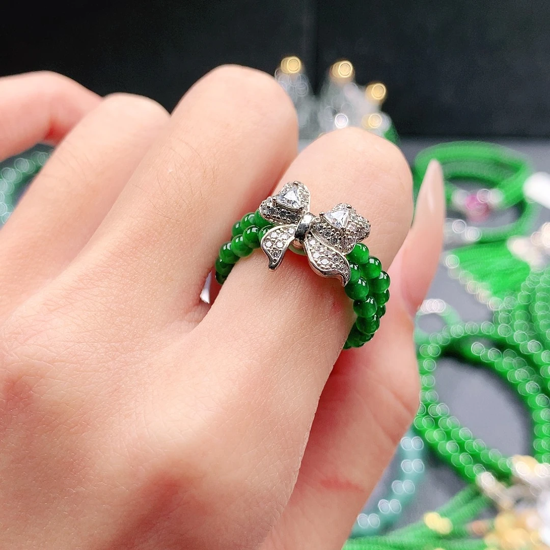 翡翠未镶嵌手链戒指