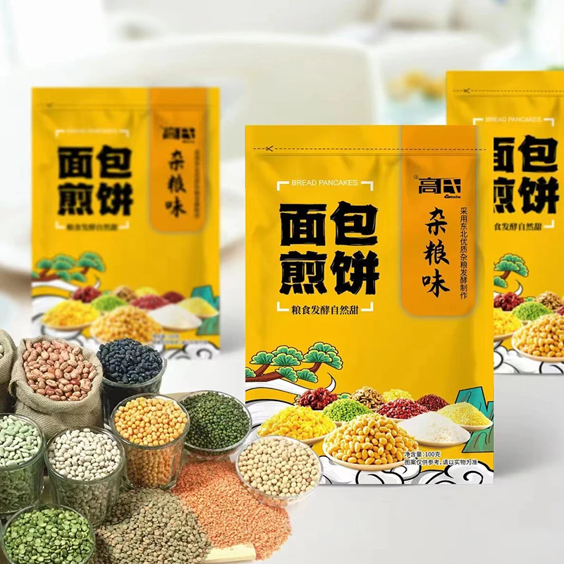 东北杂粮发酵面包煎饼口感微酸开袋即食香甜健康