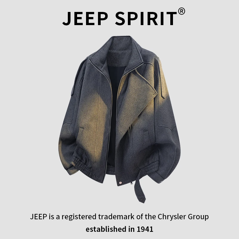JEEPSPIRIT吉普美式潮流高品质时尚高级感春秋季夹克休闲百搭外套