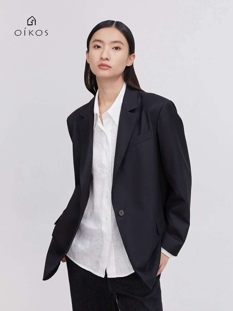 OIKOS时尚百搭气质西装外套女西服5G31J4221