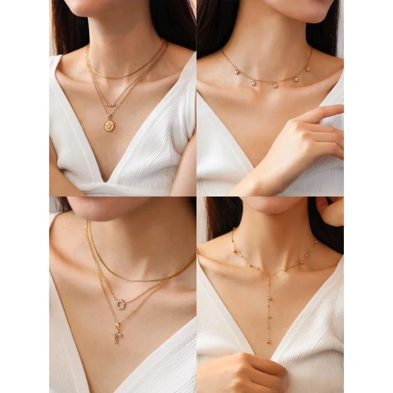 项链 项链 #沐南专享# 003 马蹄扣 蝴蝶轻奢百搭项链满钻坠链