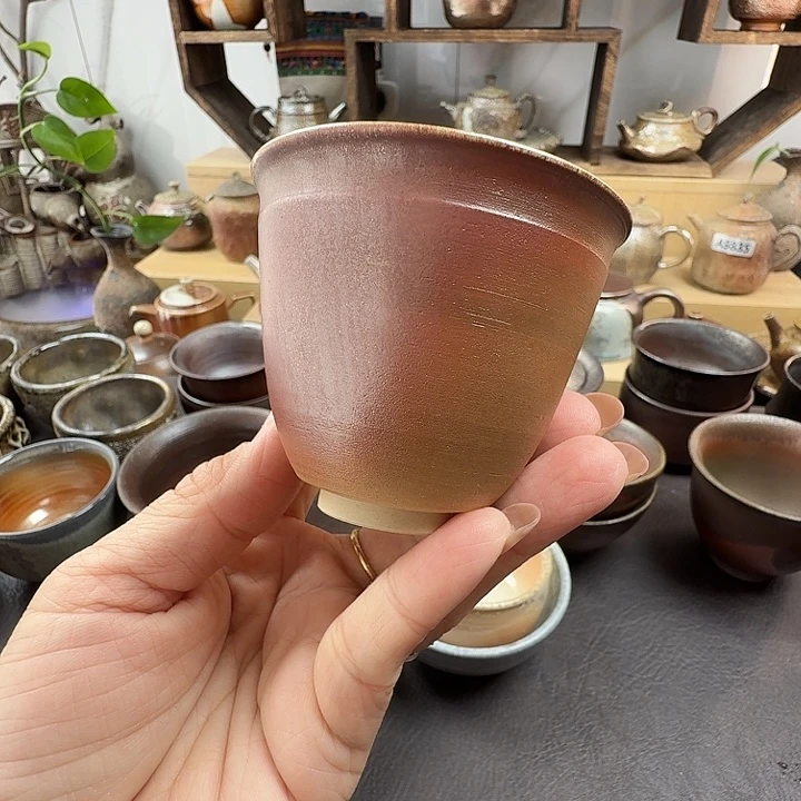 手工手作柴烧主人杯
