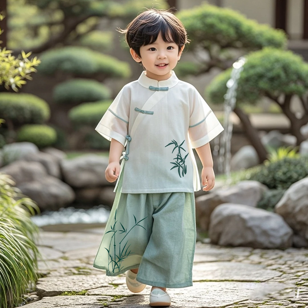 男童汉服2025新款男孩新中式国风古装儿童帅气古风唐装小少爷薄款