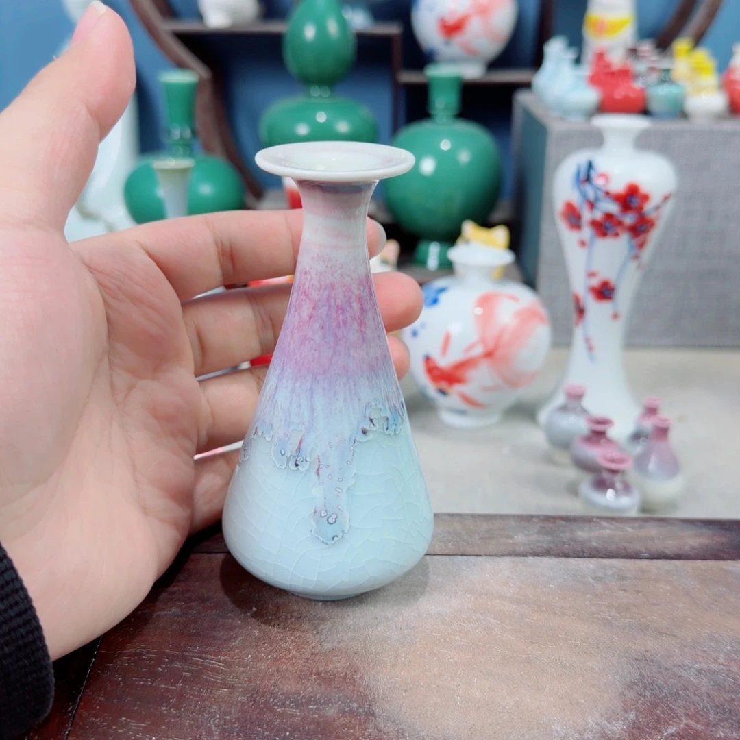 陶瓷手工小花器摆件