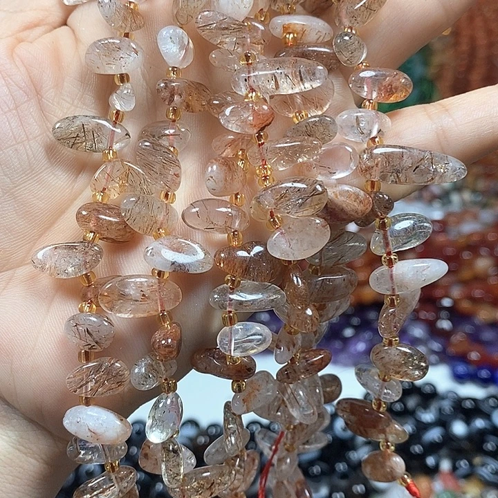 玛瑙/玉髓未镶嵌珠宝半成品天然黑金超七长牙