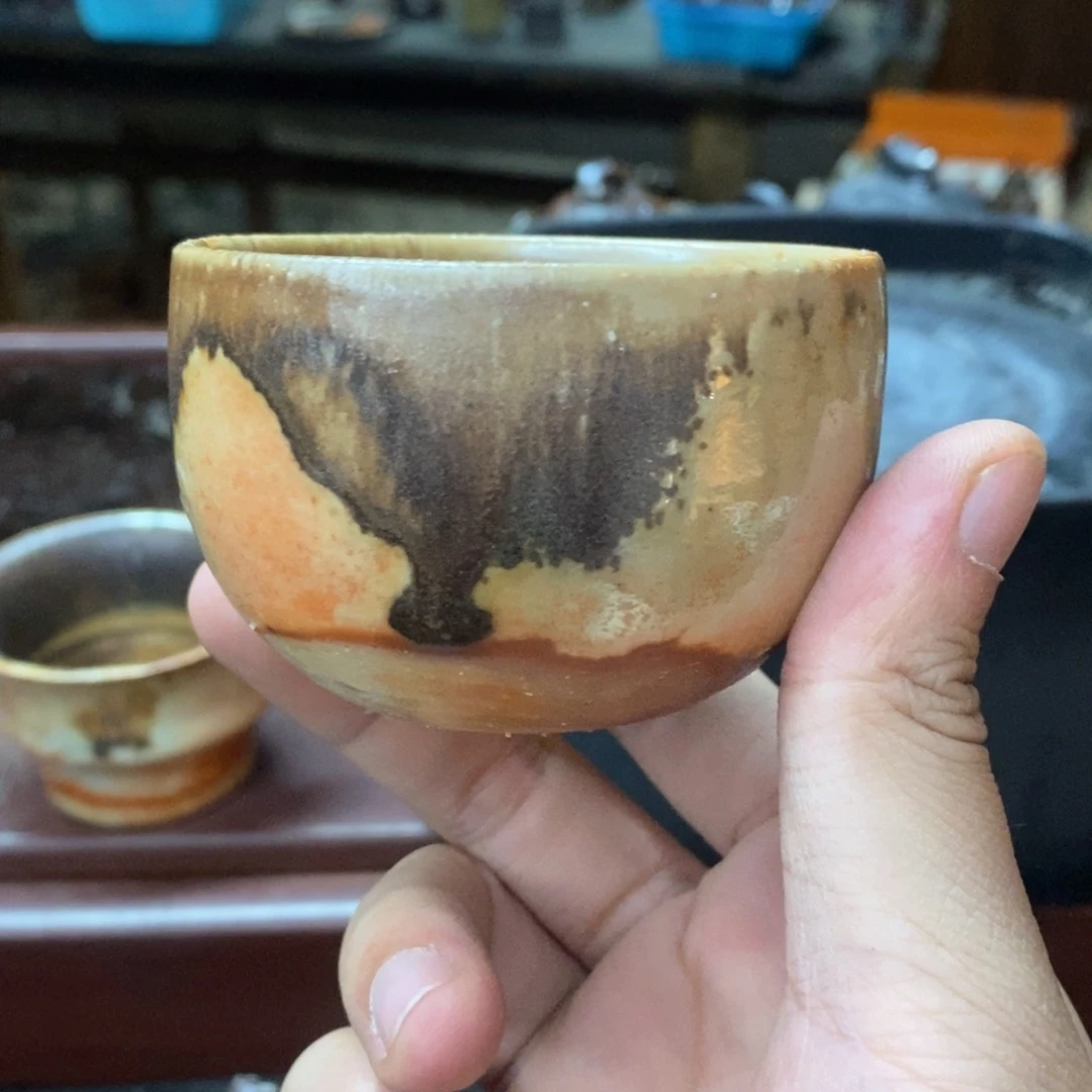 紫砂柴烧主人杯杯