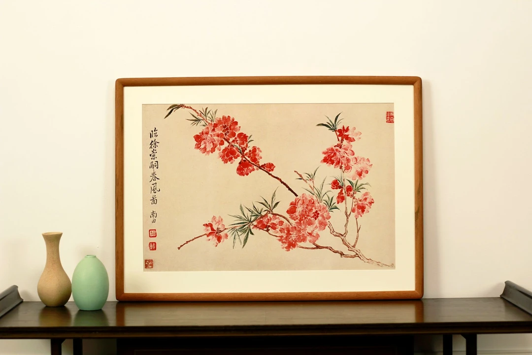 《临徐崇嗣春风图》微喷客厅装饰画沙发背景墙餐厅玄关厂家直销