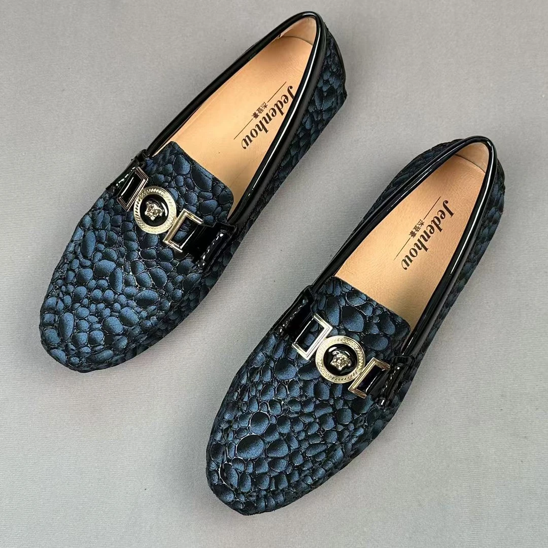 【杰登豪】真皮男士豆豆鞋时尚皮鞋潮流休闲英伦风一脚蹬驾车专用鞋