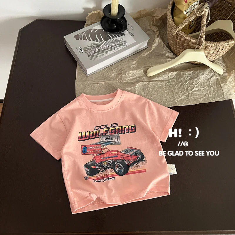 现货【百分百棉】郝叔童品夏季新款2025网红款时尚男童短袖潮YS5210