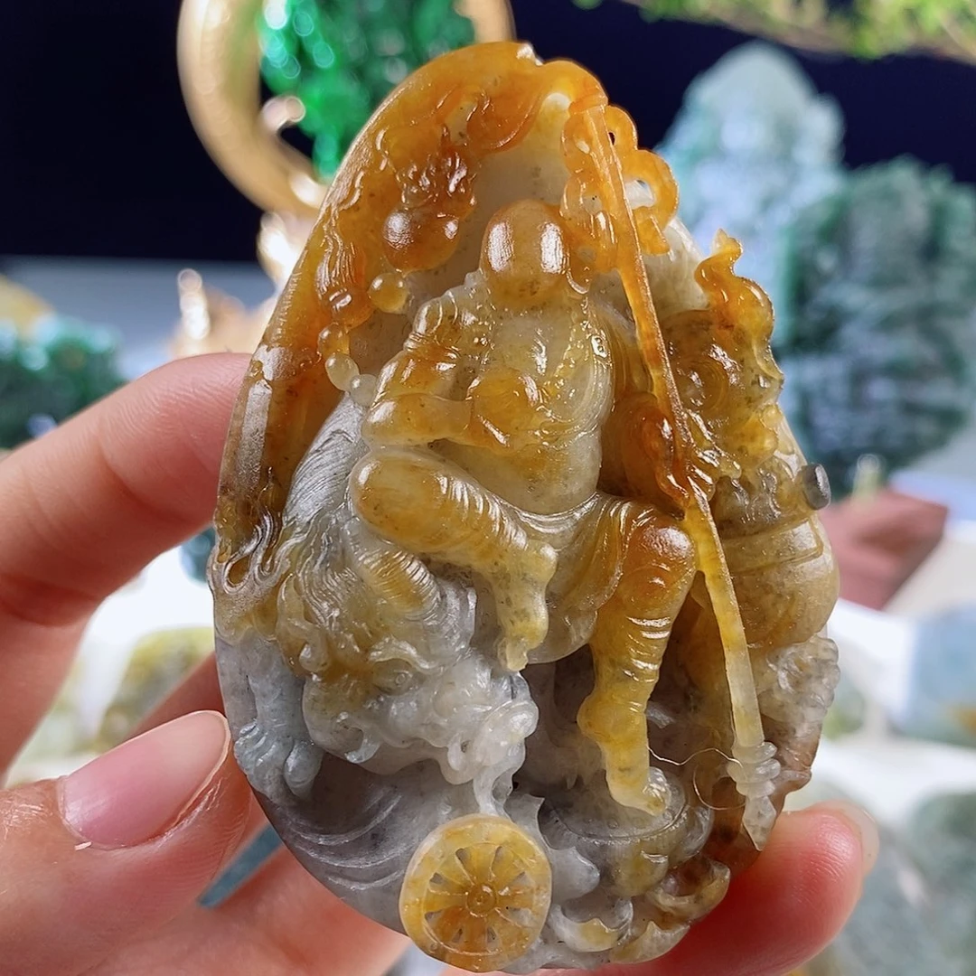 定制翡翠未镶嵌天然a货翡翠地藏王