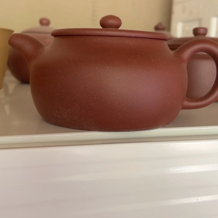 鎏***月茶壶紫砂瑕疵平盖