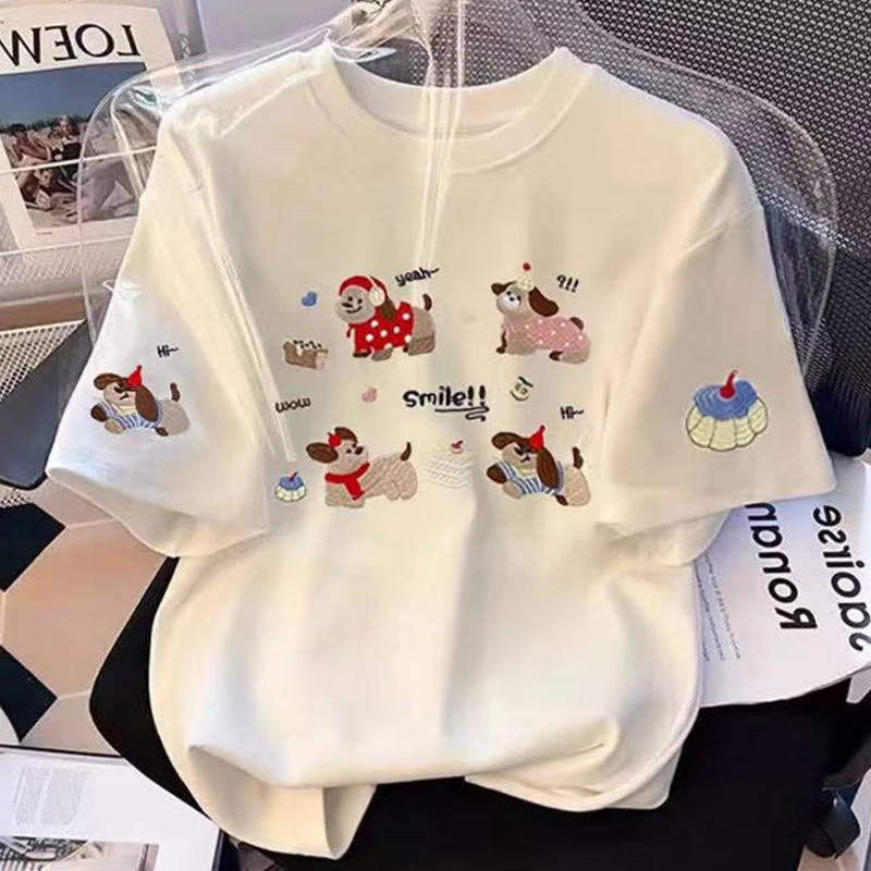 【6-2】2025纯棉男女同款纯棉T恤短袖t恤男女夏季ins潮牌潮