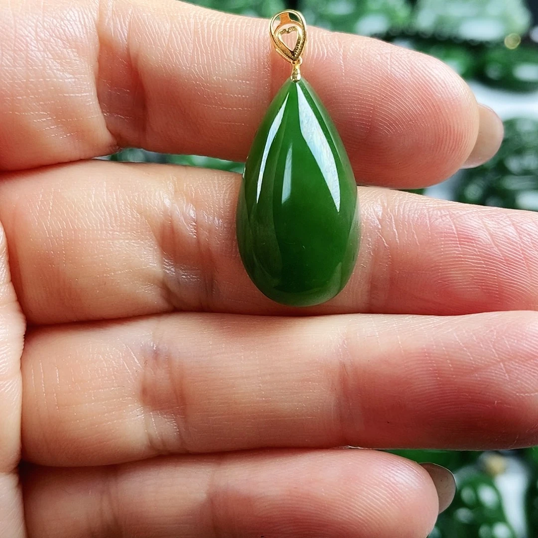 彦***贝颈饰未镶嵌和田玉（碧玉）