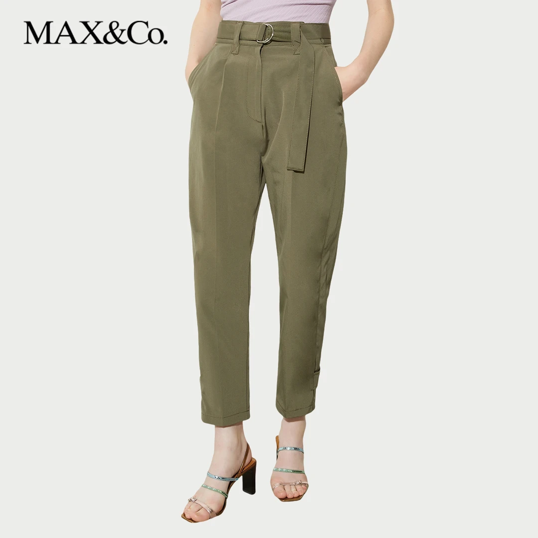【季末惠享】MAX&Co.2025春夏技术感气质长裤6131045302休闲裤