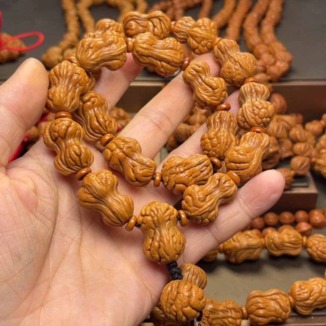 好***满桃核手串龙纹桃核19