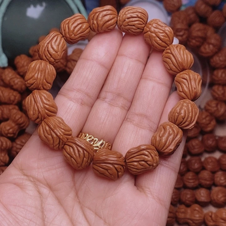 虹***水吊坠文玩核桃龙纹桃核