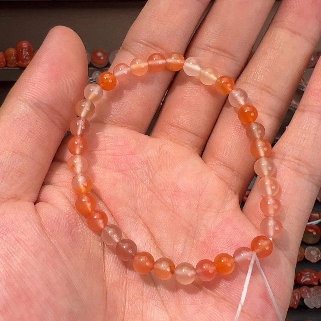 未镶嵌川料南红玛瑙糖果色单圈5+