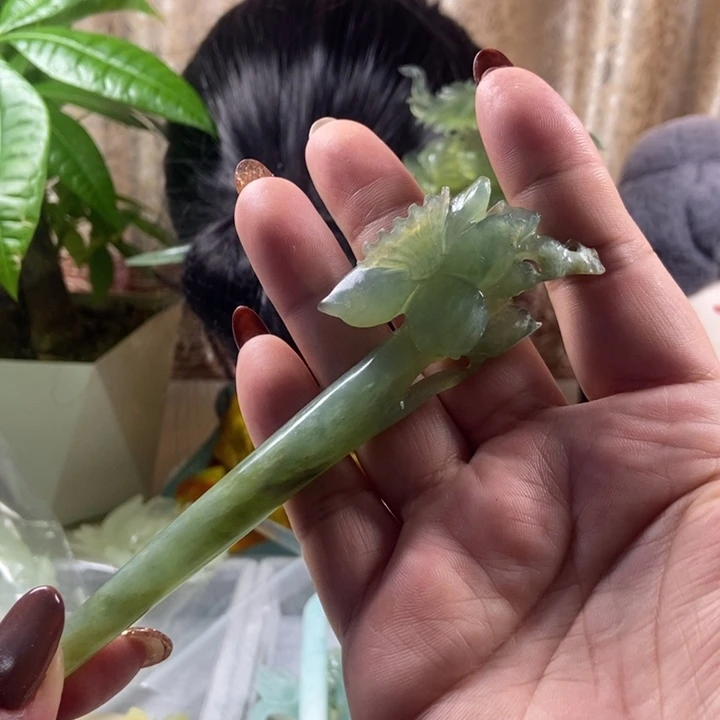 未镶嵌蛇纹石玉发饰