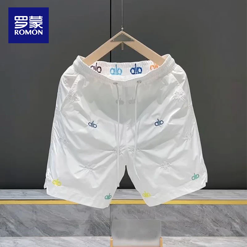 罗蒙休闲时尚夏季短裤舒适百搭运动中裤休闲透气纯色五分裤男士