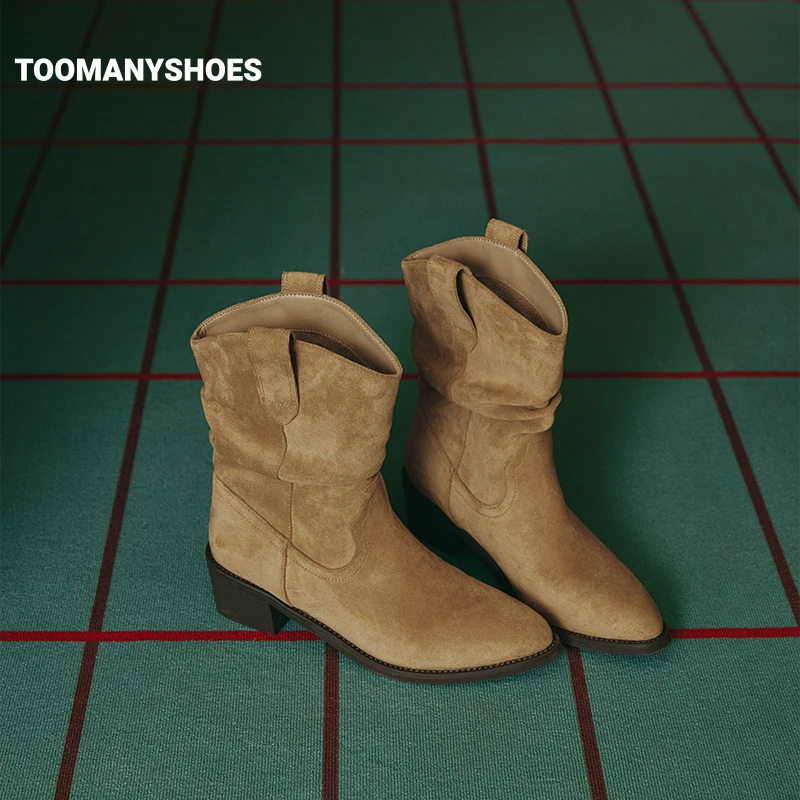 Toomanyshoes秋日记忆中筒时髦靴子