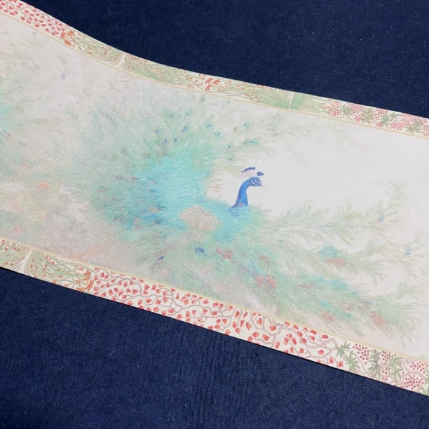 【升级纳米红楼梦病补孔雀裘赋长卷】大风堂纳米半生熟毛笔书法纸