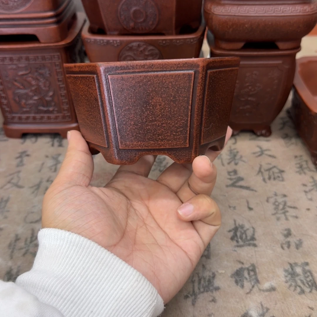 紫砂花盆10x5.5内经紫砂花盆