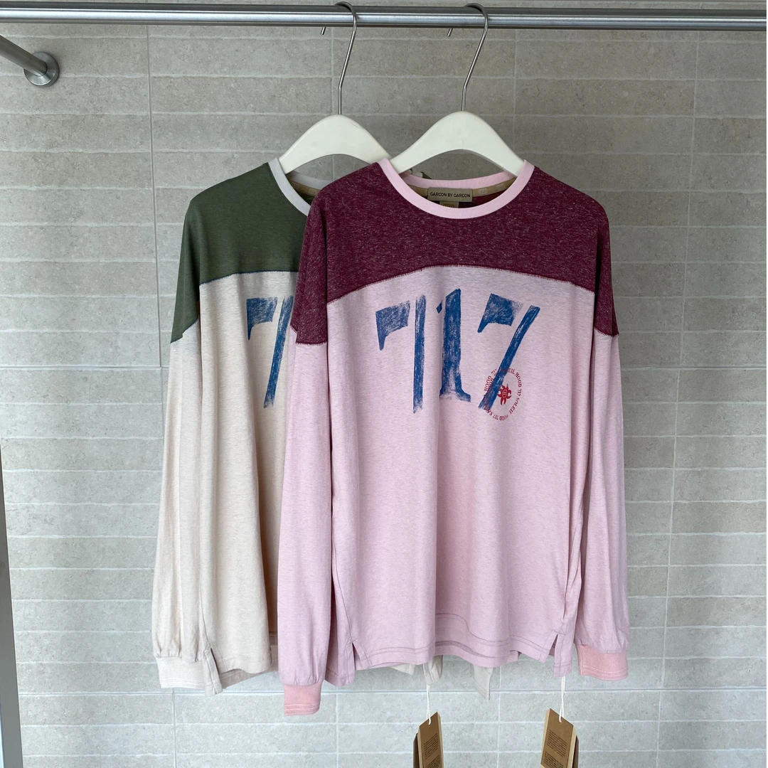 GARCON 戛赫松  长袖拼接T恤25年秋冬GC25AW028/027——1280