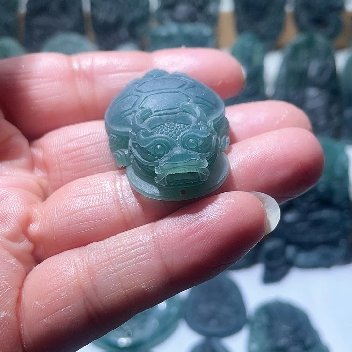 定制翡翠未镶嵌龙龟