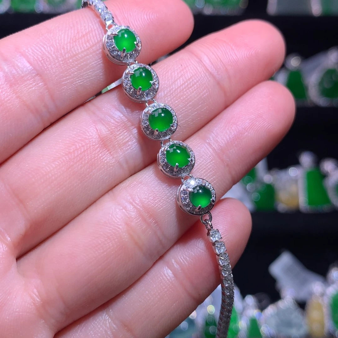 【闪购商品】颈饰银S925镶嵌翡翠天然翡翠