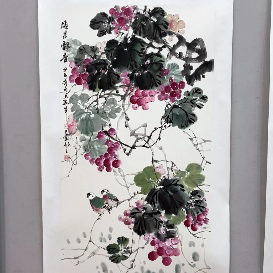 国画文进军三尺真人真品