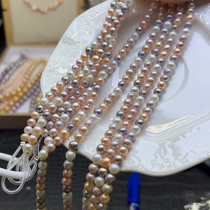 淡水珍珠颈饰银S925镶嵌