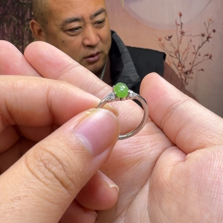 和田玉合金戒指一