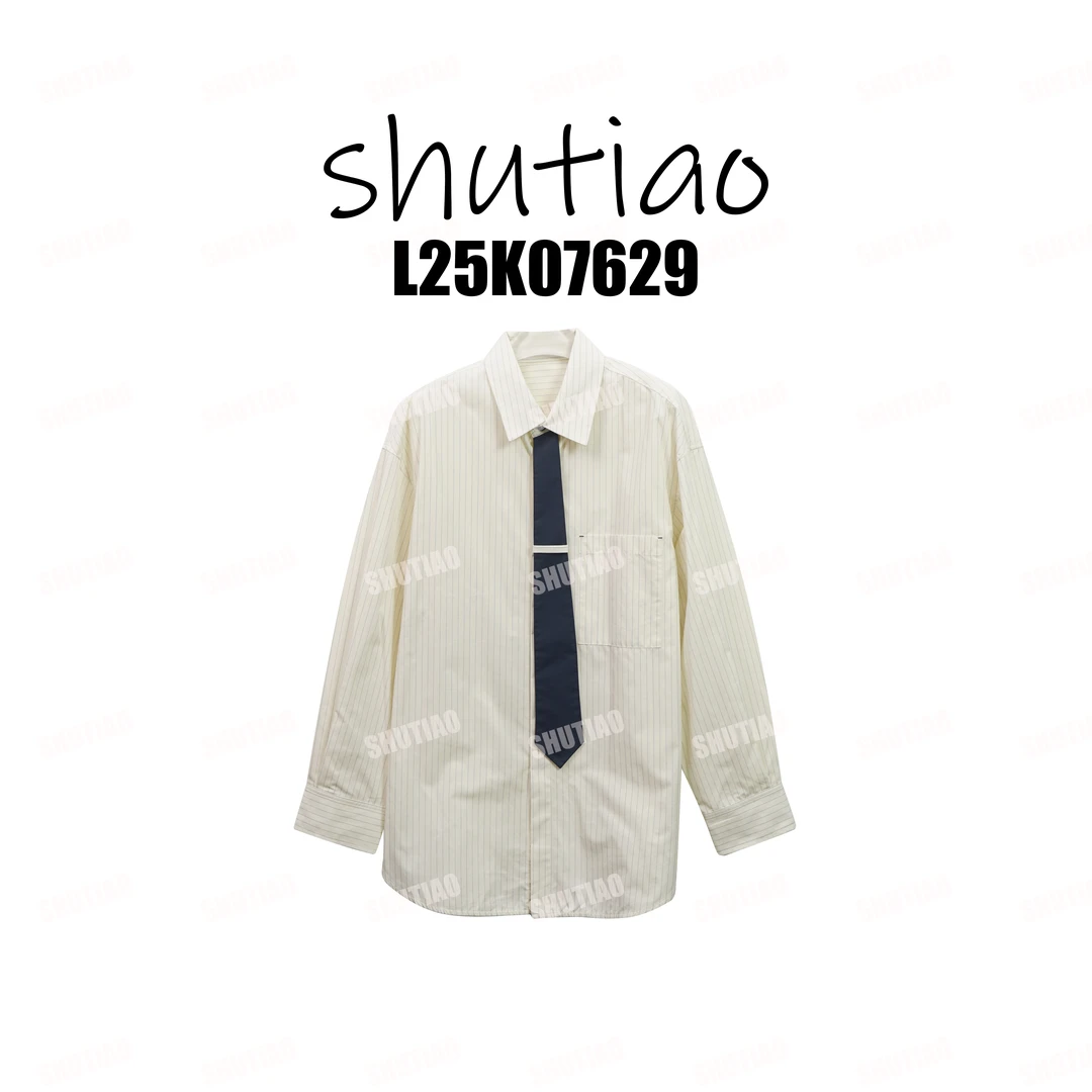 【SHUTIAO】2025冬季：新款小众设计款衬衫L25K07629
