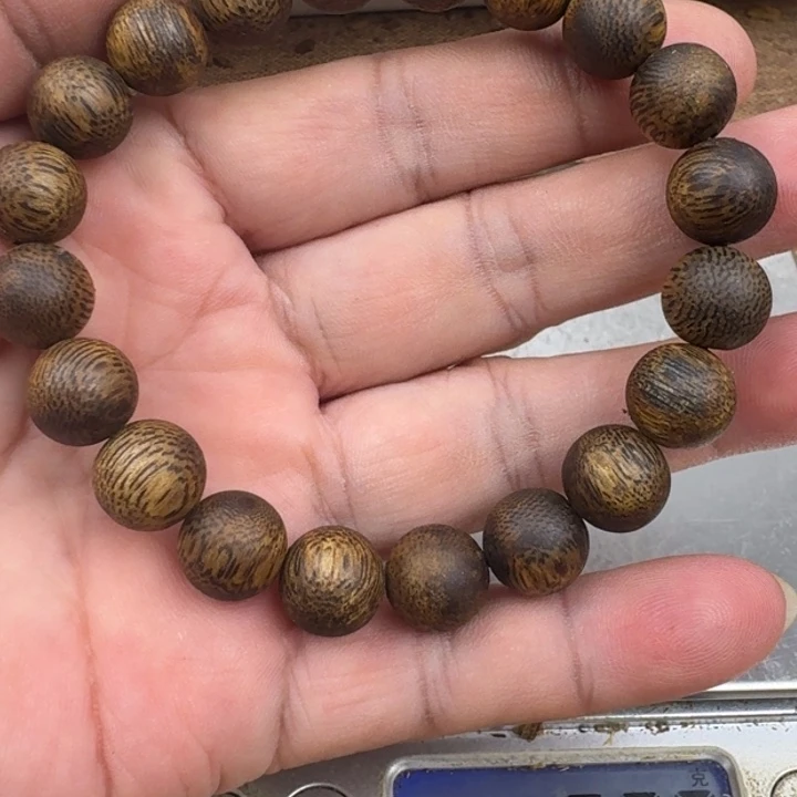 遮***月沉香手串张勺子手串8克加