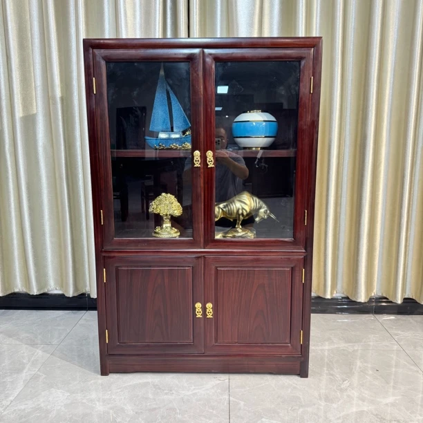 黑酸枝酒柜书柜储物柜展示柜客厅木家具尺寸85*38*130cm