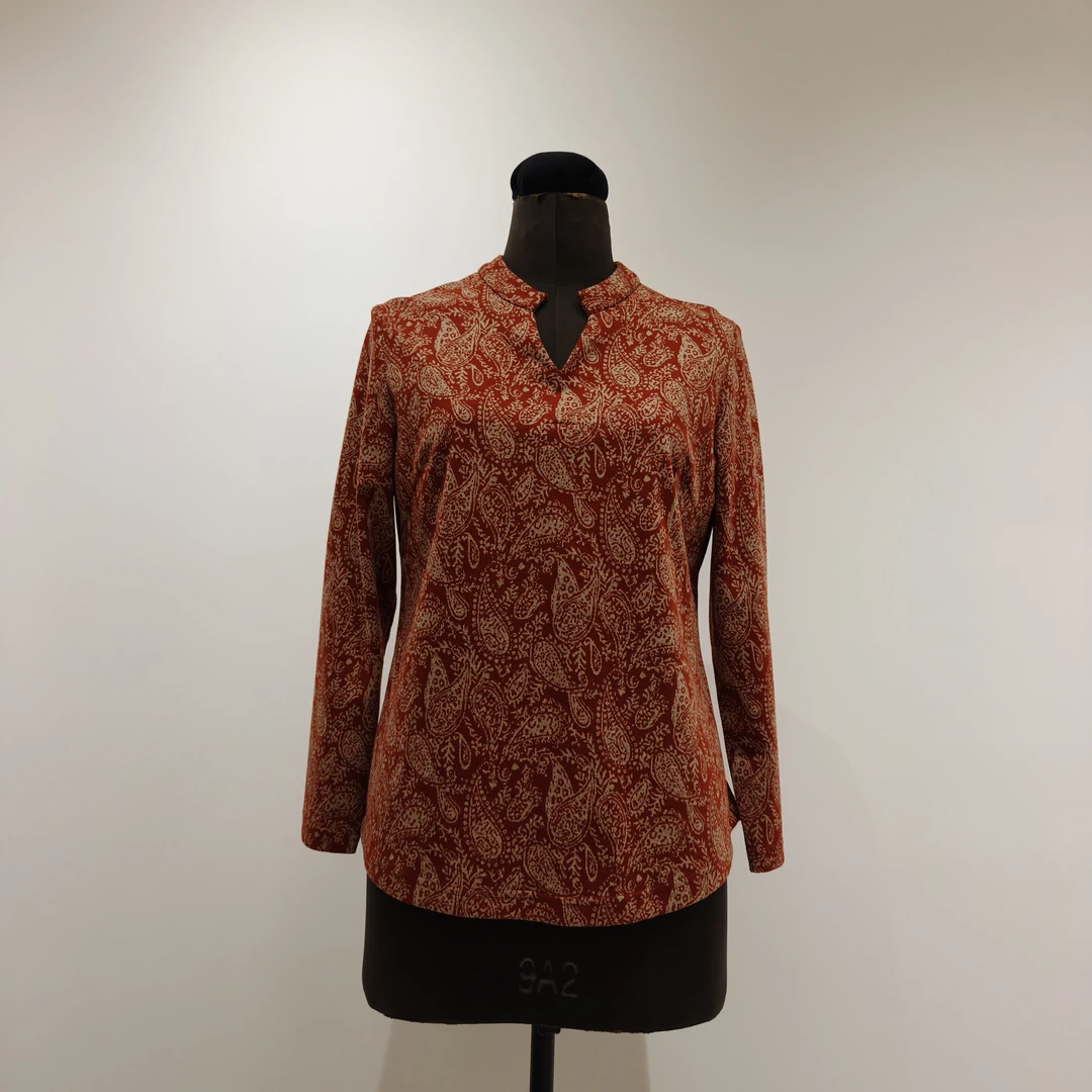 洋气立领碎花打底小衫女长袖妈妈秋冬上衣