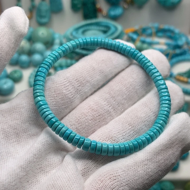 绿松石未镶嵌直切手串