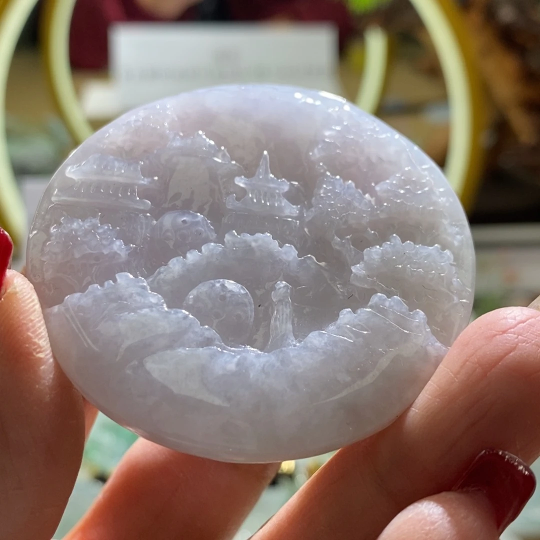 【闪购商品】翡翠颈饰未镶嵌山水