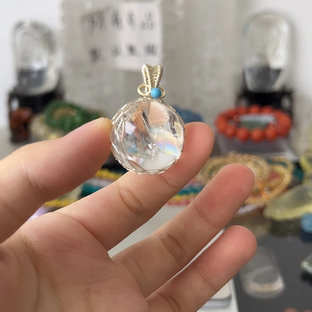颈饰合金水晶矿坑微瑕